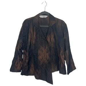 ITEMZ Chris Baumgartner Plisse Jacket OSFM Asymmetrical Crinkle Art To Wear USA